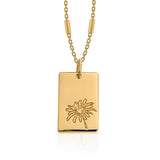 Birth Flower Necklace - 18k Gold