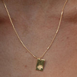 Birth Flower Necklace - 18k Gold
