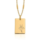 Birth Flower Necklace - 18k Gold