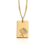 Birth Flower Necklace - 18k Gold