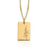 Birth Flower Necklace - 18k Gold