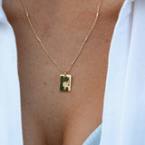 Birth Flower Necklace - 18k Gold