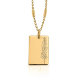 Birth Flower Necklace - 18k Gold